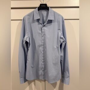 Lululemon Mens Light Blue Button-Up Dress Shirt